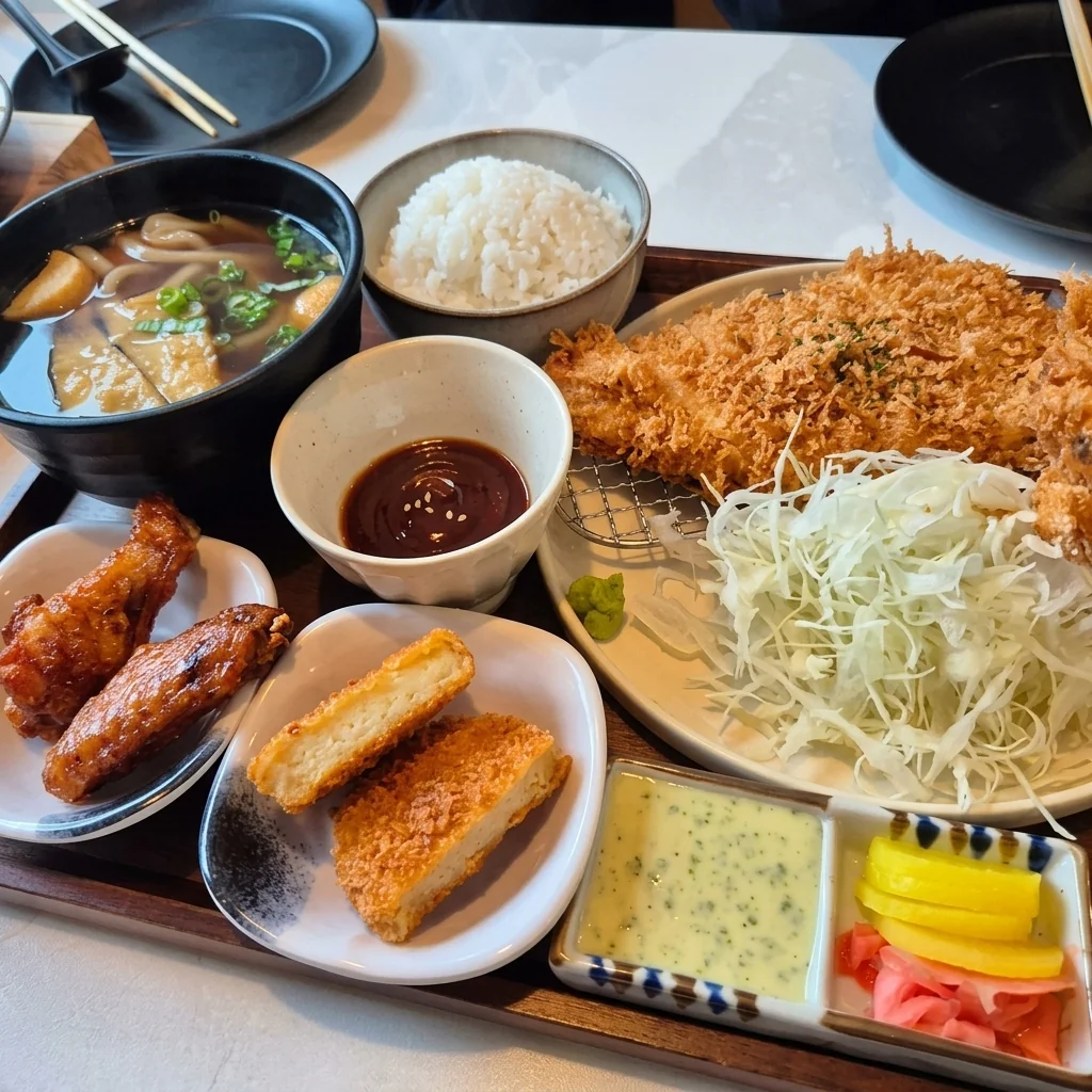 Brick Cheese Katsu, a signature Japanese fusion katsu at Pizza Maru & Katsuya in Calgary